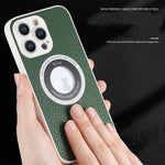 Custodia magnetica MagSafe con lente glitterata per iPhone 14 Pro