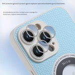 Custodia magnetica MagSafe con lente glitterata per iPhone 14 Pro