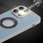 Custodia magnetica MagSafe con lente glitterata per iPhone 14 Pro