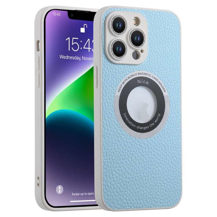 Custodia magnetica MagSafe con lente glitterata per iPhone 14 Pro