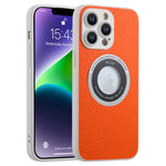 Custodia magnetica MagSafe con lente glitterata per iPhone 14 Pro