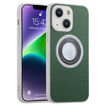 Custodia magnetica MagSafe con lente glitterata per iPhone 14 Pro