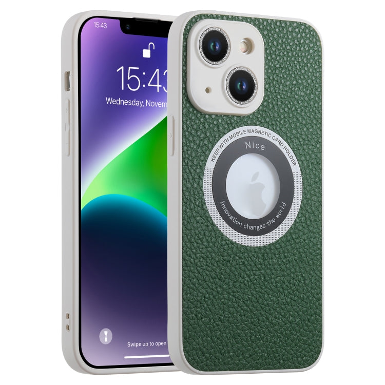 Custodia magnetica MagSafe con lente glitterata per iPhone 14 Pro