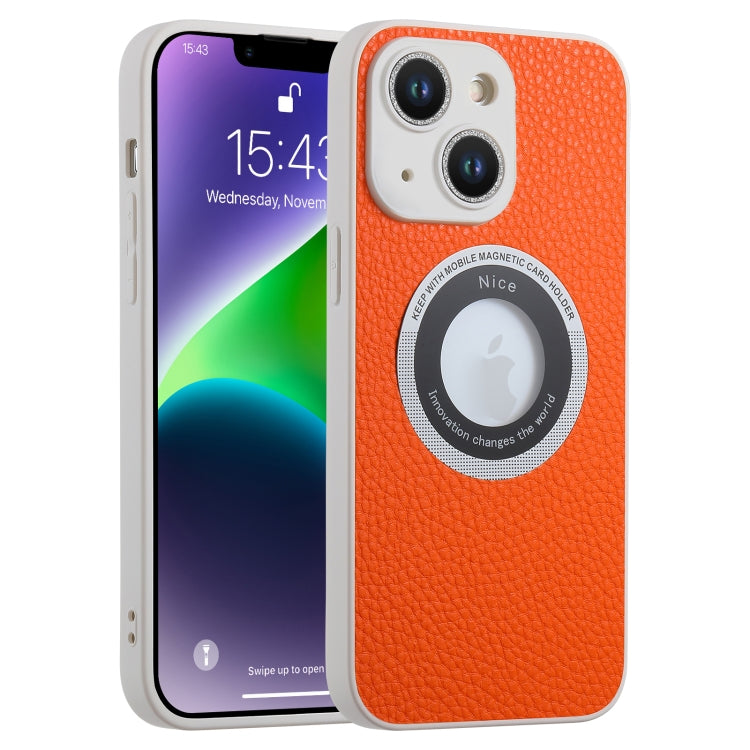 Custodia magnetica MagSafe con lente glitterata per iPhone 14 Pro