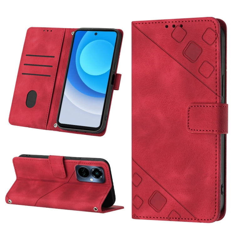 Custodia per telefono in pelle goffrata effetto pelle, For Tecno Camon 19 Pro 5G, For Tecno Pop 6, For Tecno Pop 6 Pro, For Tecno Pova 3 LE7