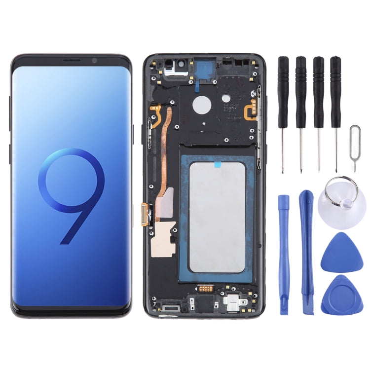 Schermo LCD TFT con touch screen e cornice per Samsung Galaxy S9 Plus SM-G965 nero EDA004293301A B2036