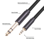 Cavo audio stereo maschio 3,5 mm a 6,35 mm 1-3 metri