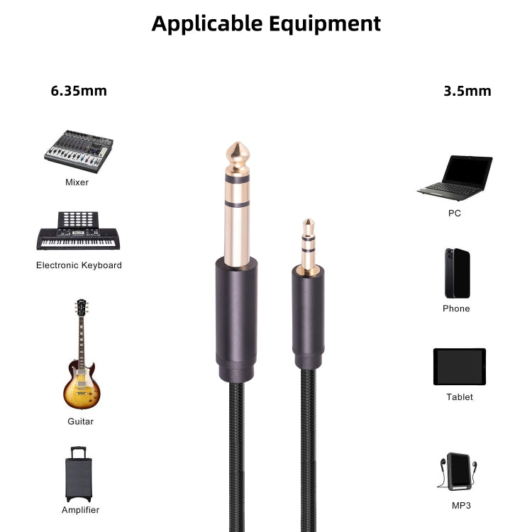 Cavo audio stereo maschio 3,5 mm a 6,35 mm 1-3 metri
