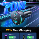 Caricabatteria auto Joyroom JR-CL26 70W 3 porte USB-C