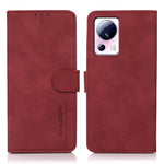 KHAZNEH Custodia per telefono in pelle con trama opaca, For Xiaomi 13 Lite / Civi 2