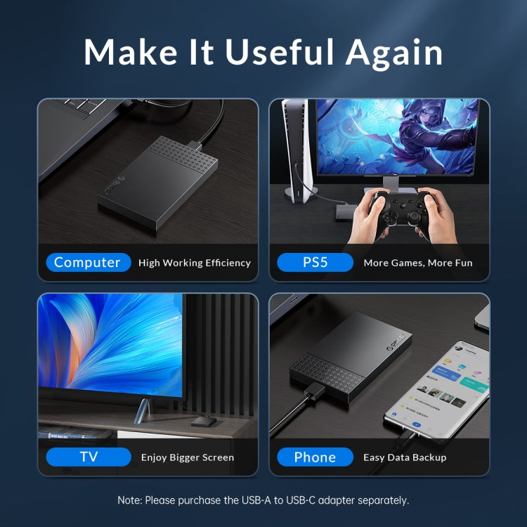 Custodia per disco rigido esterno 2,5" USB 3.0 Micro-B ORICO