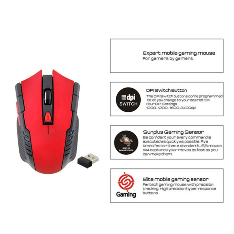 Mouse wireless HXSJ A882 1600 DPI 6 tasti 2.4G