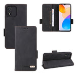 Custodia in pelle con chiusura magnetica per smartphone