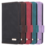 Custodia in pelle con chiusura magnetica per smartphone