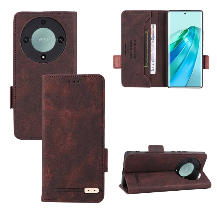 Custodia in pelle con chiusura magnetica per smartphone
