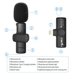 Microfono wireless lavalier 2.4G con riduzione rumore