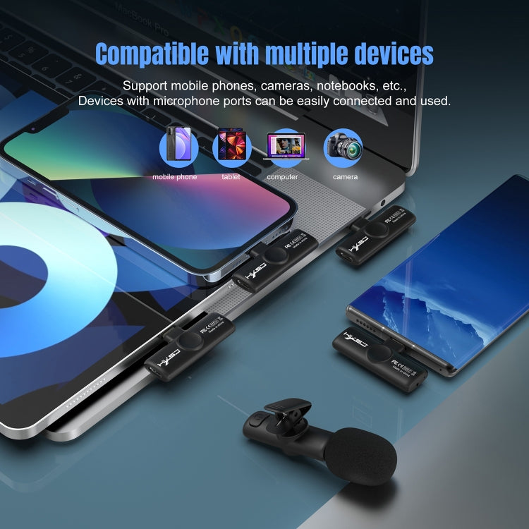 Microfono wireless lavalier 2.4G con riduzione rumore