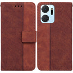 Custodia in pelle goffrata geometrica per smartphone