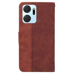 Custodia in pelle goffrata geometrica per smartphone