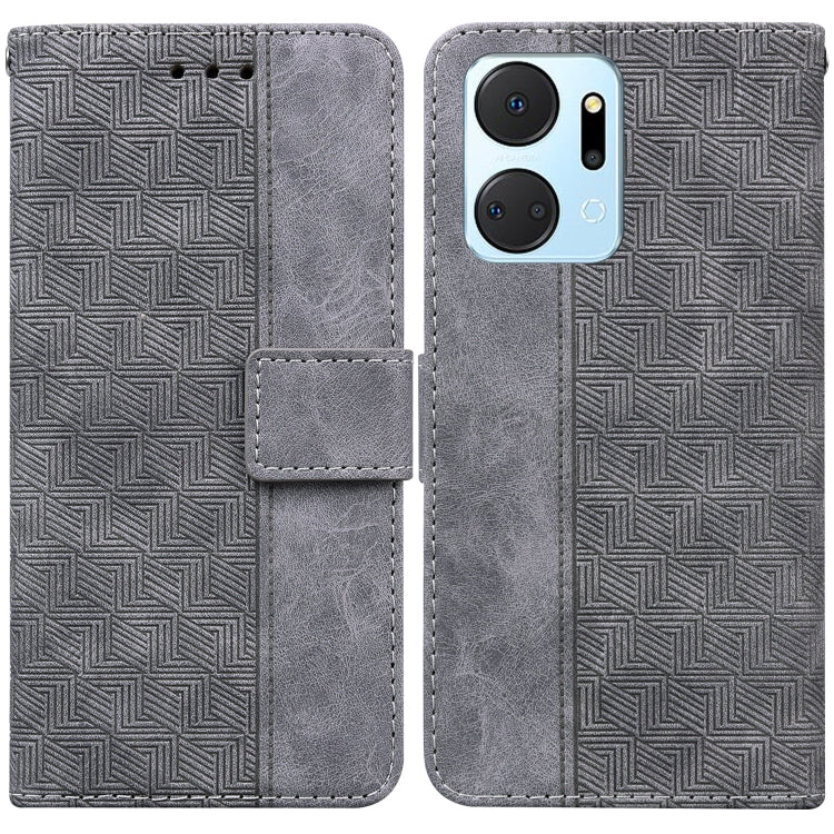 Custodia in pelle goffrata geometrica per smartphone