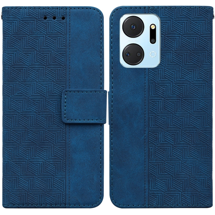 Custodia in pelle goffrata geometrica per smartphone