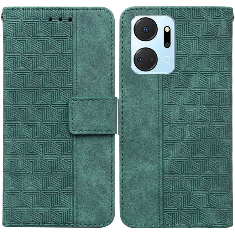 Custodia in pelle goffrata geometrica per smartphone