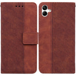 Custodia in pelle goffrata geometrica per smartphone