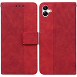 Custodia in pelle goffrata geometrica per smartphone