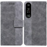 Custodia in pelle goffrata geometrica per smartphone