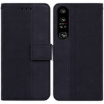Custodia in pelle goffrata geometrica per smartphone