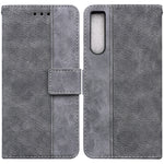 Custodia in pelle goffrata geometrica per smartphone