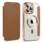 Custodia in pelle con RFID e MagSafe per iPhone 14 Pro