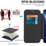 Custodia in pelle con RFID e MagSafe per iPhone 14 Pro
