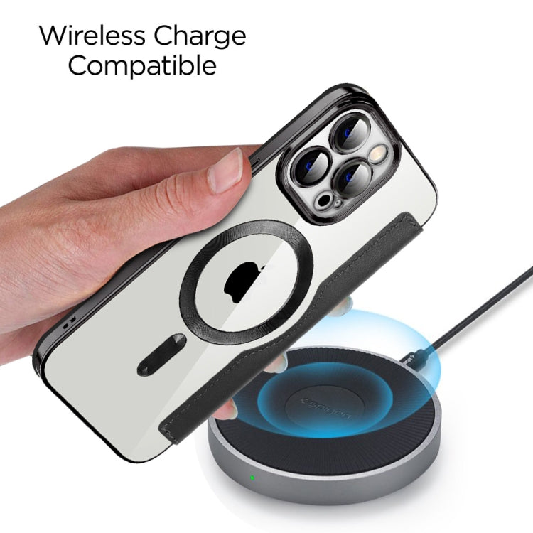 Custodia in pelle con RFID e MagSafe per iPhone 14 Pro