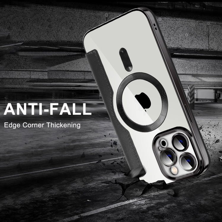 Custodia in pelle con RFID e MagSafe per iPhone 14 Pro
