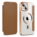 Custodia in pelle con RFID e MagSafe per iPhone 14 Pro