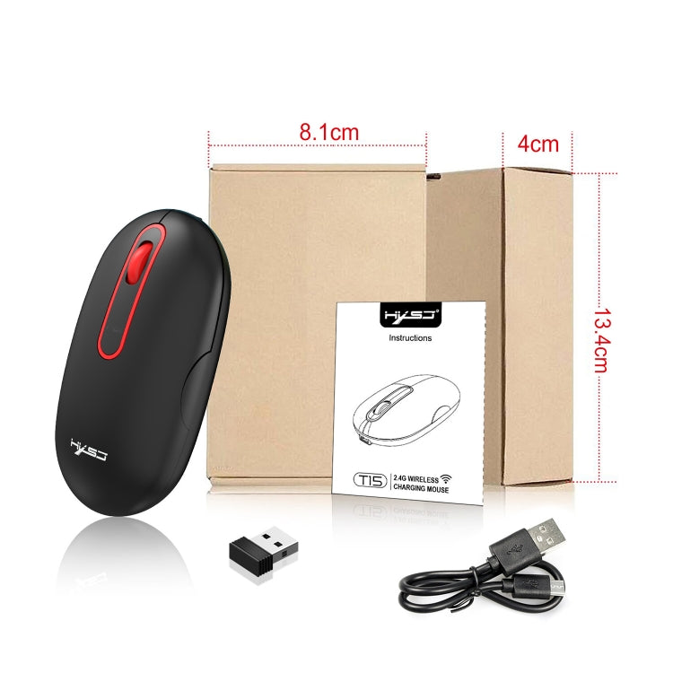 Mouse wireless HXSJ T15 2.4GHz 4 tasti silenzioso