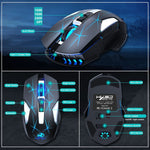 Mouse wireless HXSJ T300 7 tasti 2400 DPI 2.4G