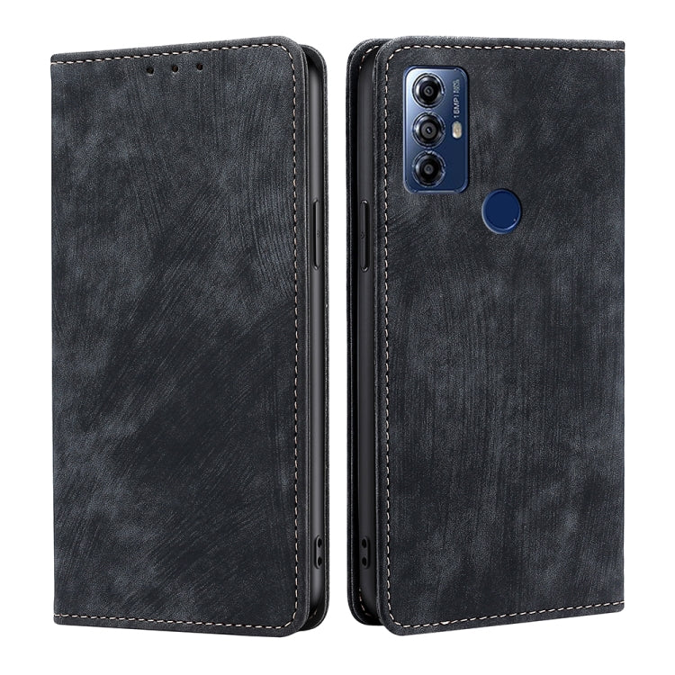 Custodia per telefono in pelle magnetica con spazzola antifurto RFID, For Motorola Moto G Play 2023, For Honor X7A, For Honor X8A