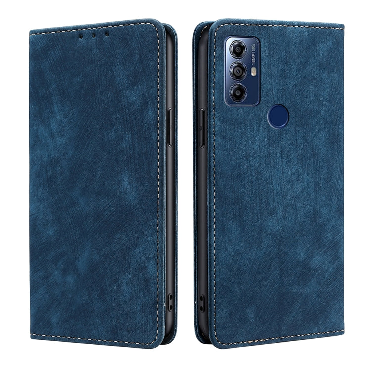Custodia per telefono in pelle magnetica con spazzola antifurto RFID, For Motorola Moto G Play 2023, For Honor X7A, For Honor X8A