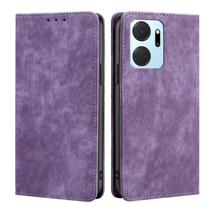 Custodia per telefono in pelle magnetica con spazzola antifurto RFID, For Motorola Moto G Play 2023, For Honor X7A, For Honor X8A