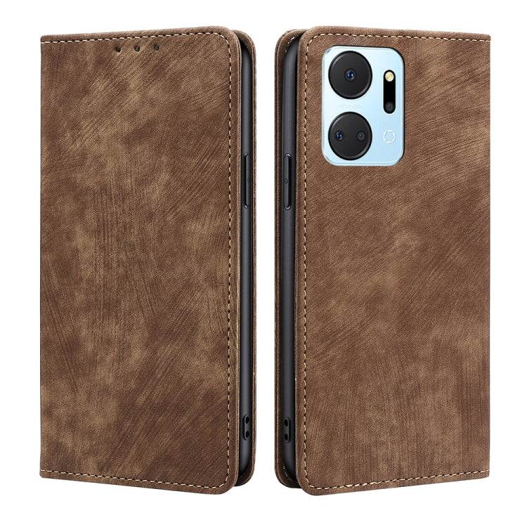 Custodia per telefono in pelle magnetica con spazzola antifurto RFID, For Motorola Moto G Play 2023, For Honor X7A, For Honor X8A