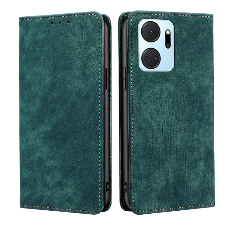 Custodia per telefono in pelle magnetica con spazzola antifurto RFID, For Motorola Moto G Play 2023, For Honor X7A, For Honor X8A