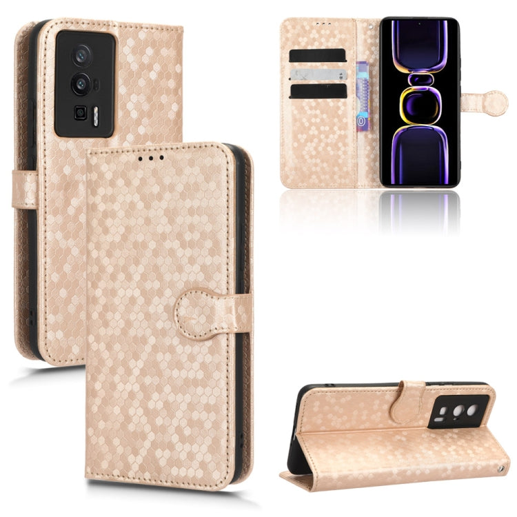 Custodia per telefono in pelle con trama a nido d'ape, For Xiaomi Redmi Note 12 Pro 5G, For Xiaomi Redmi Note12 Pro+, For Xiaomi Redmi K60 5G / K60 Pro / K60 Championship Edition, For Xiaomi Redmi K60E 5G