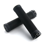 Manopole per bicicletta 22 mm in gomma con anello alluminio