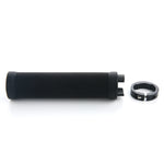 Manopole per bicicletta 22 mm in gomma con anello alluminio
