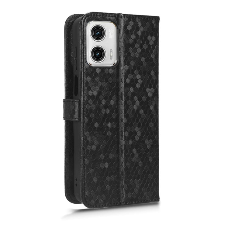 Custodia per telefono in pelle con trama a nido d'ape, For Motorola Moto G73 5G, For Motorola Moto G72 4G, For Motorola Moto G53 5G, For Motorola Moto G13 / G23 4G