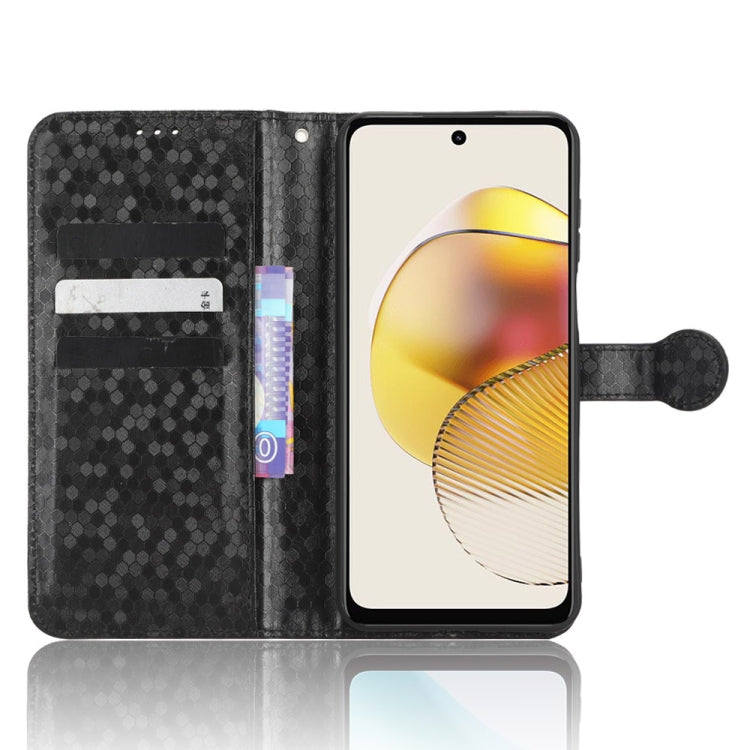 Custodia per telefono in pelle con trama a nido d'ape, For Motorola Moto G73 5G, For Motorola Moto G72 4G, For Motorola Moto G53 5G, For Motorola Moto G13 / G23 4G