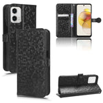 Custodia per telefono in pelle con trama a nido d'ape, For Motorola Moto G73 5G, For Motorola Moto G72 4G, For Motorola Moto G53 5G, For Motorola Moto G13 / G23 4G