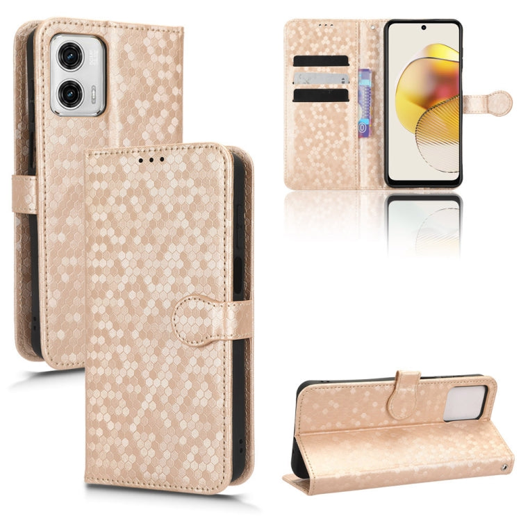 Custodia per telefono in pelle con trama a nido d'ape, For Motorola Moto G73 5G, For Motorola Moto G72 4G, For Motorola Moto G53 5G, For Motorola Moto G13 / G23 4G